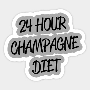 24 Hour Champagne Diet Sticker